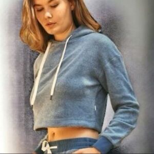 Feat blanket blend cropped hoodie